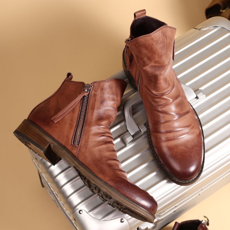 Buty Chelsea Męskie Isidoro - Brązowy
