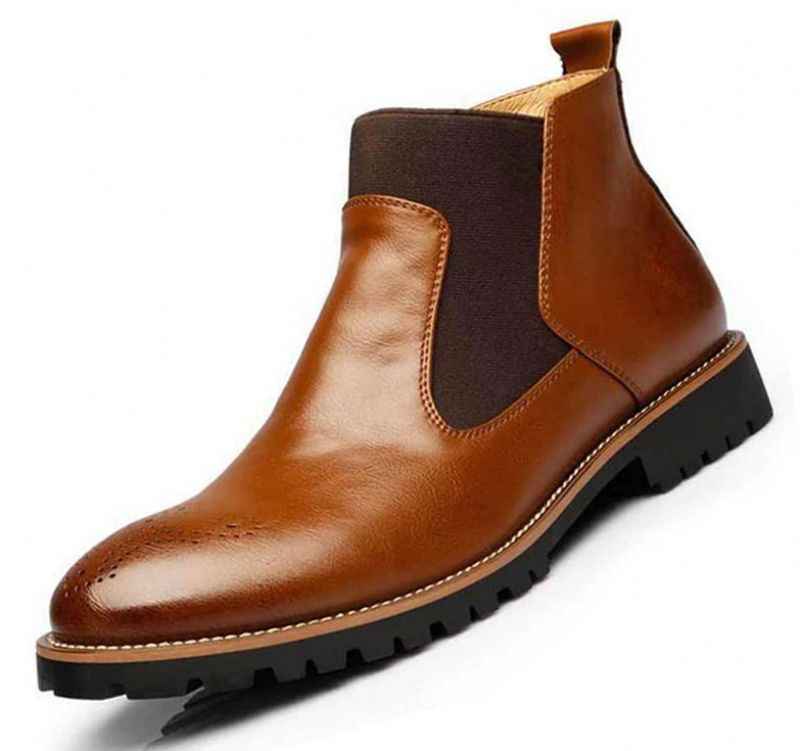 Buty Chelsea Męskie Yony - Brązowy