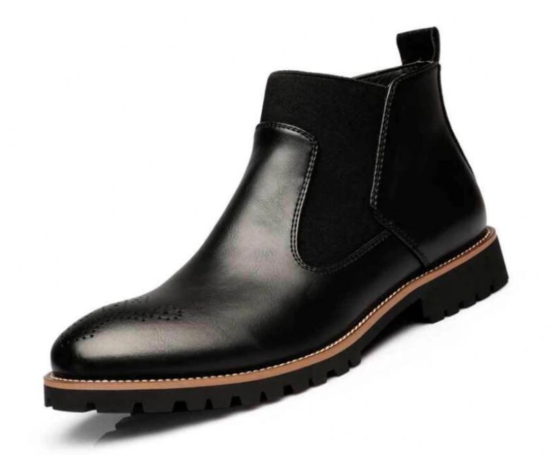 Buty Chelsea Męskie Yony - Brązowy