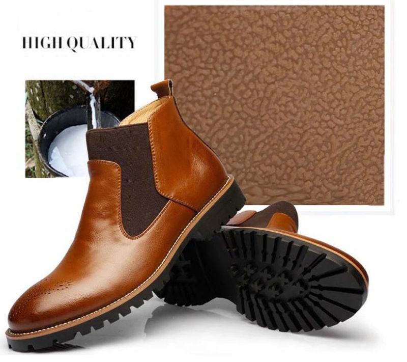 Buty Chelsea Męskie Yony - Brązowy