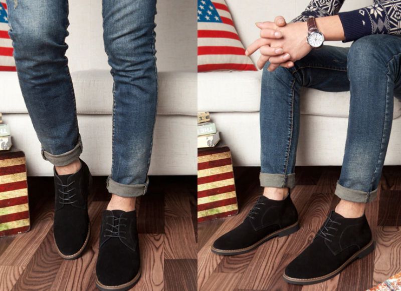 Buty Chukka Męskie Frank - Kawowy