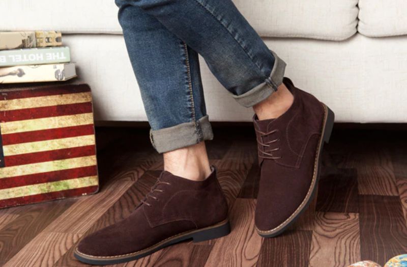 Buty Chukka Męskie Frank - Kawowy