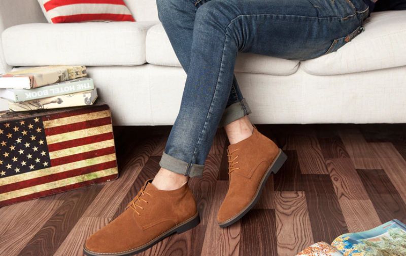 Buty Chukka Męskie Frank - Kawowy