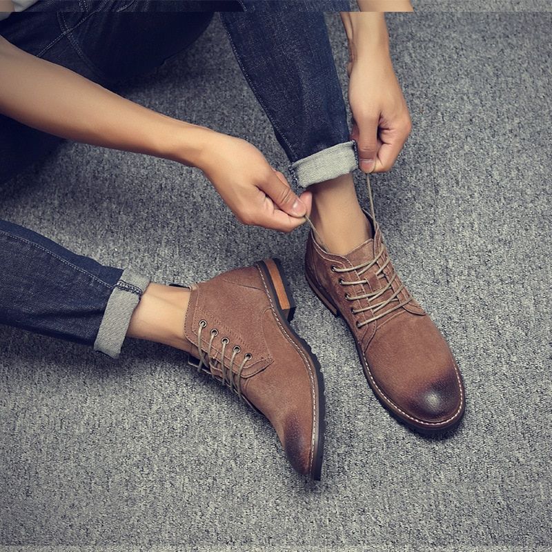 Buty Chukka Męskie Vitelio - Brązowy