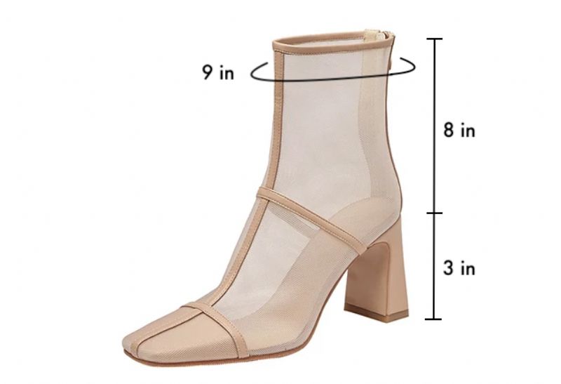 Buty Damskie Anne Square Toe - Morelowy