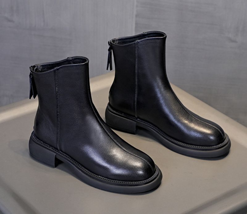 Buty Damskie Azua Leather - Brązowy futro