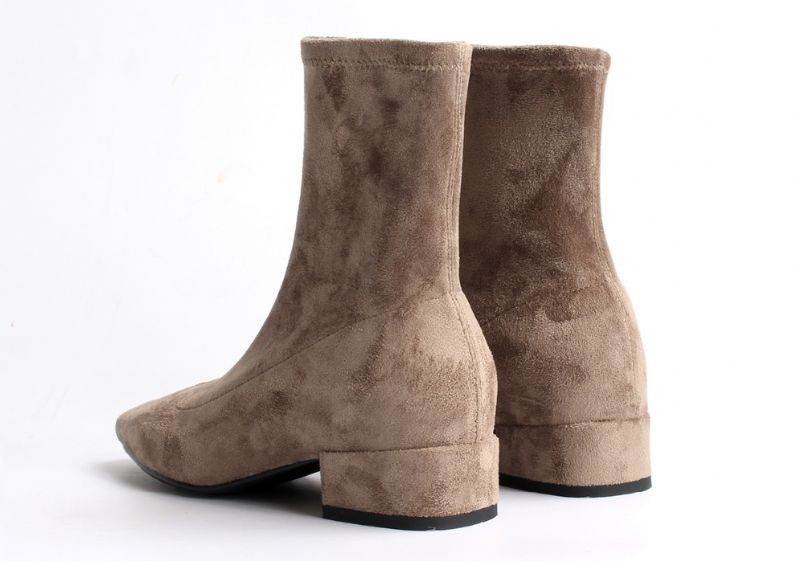 Buty Damskie Bevin Velvet Stretch - khaki
