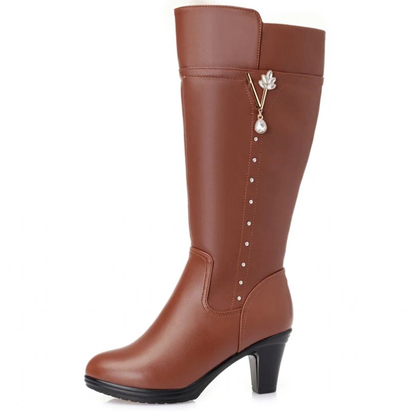 Buty Damskie Carmelia - Brązowy z wełną