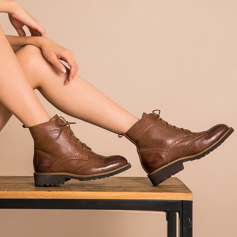 Buty Damskie Chelsea Bradley - Brązowy