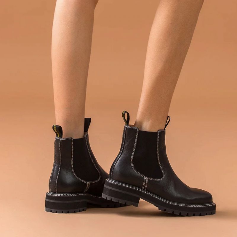 Buty Damskie Chelsea Do Kostek - Czarny