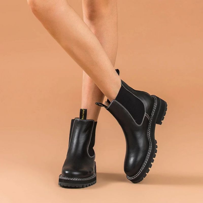 Buty Damskie Chelsea Do Kostek - Czarny