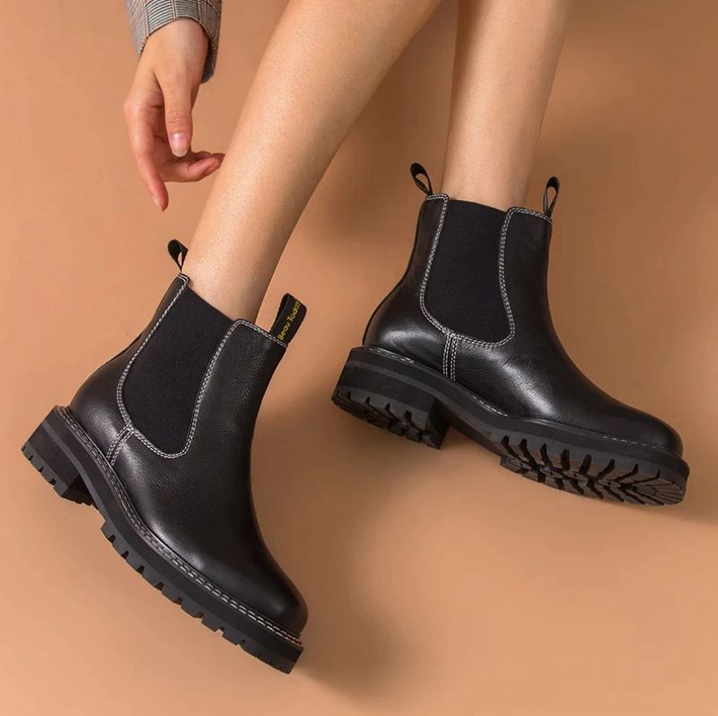 Buty Damskie Chelsea Do Kostek - Czarny