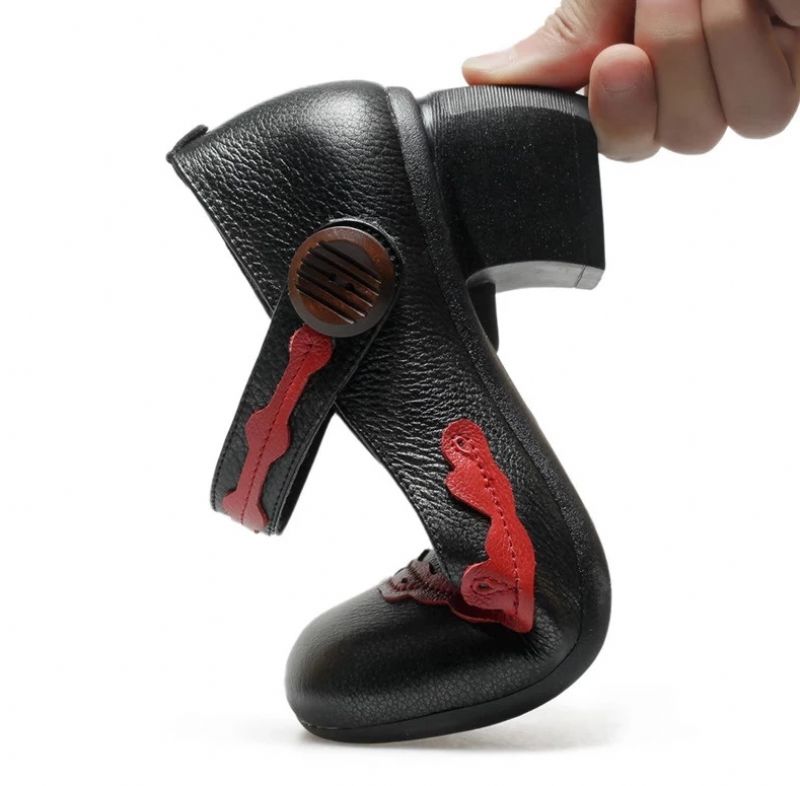 Buty Damskie Edenia Na Obcasie - Czerwony