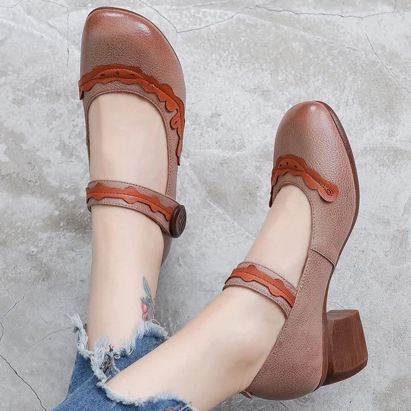 Buty Damskie Edenia Na Obcasie - Czerwony