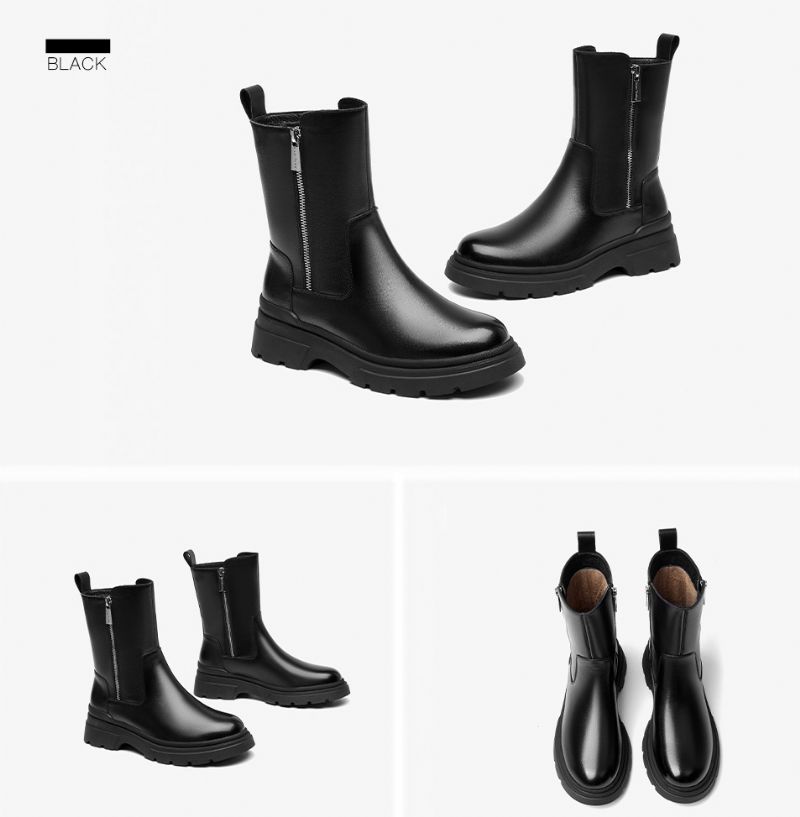 Buty Damskie Galena Platform Leather - Brązowy