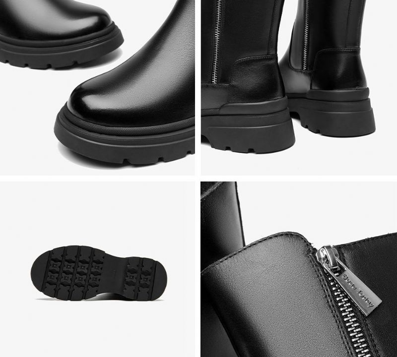 Buty Damskie Galena Platform Leather - Brązowy