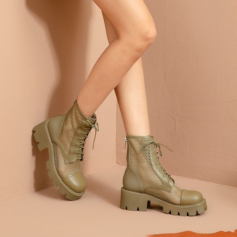 Buty Damskie Gixy - Khaki