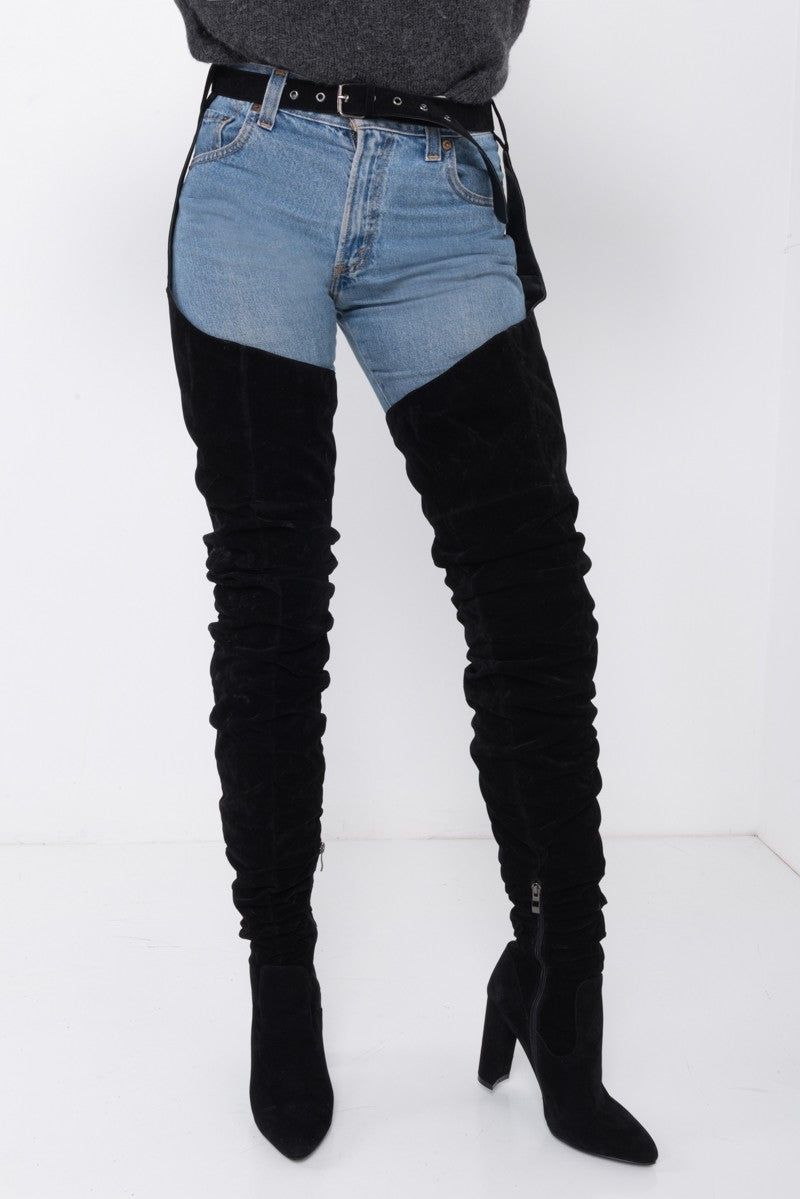 Buty Damskie Graziella Za Kolano - Czarny