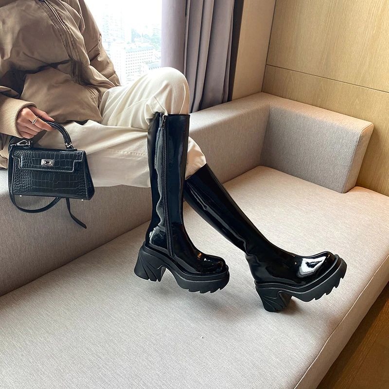 Buty Damskie Gros - Czarny Bez futra