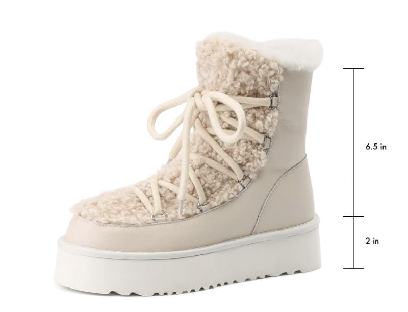 Buty Damskie Hana Snow Platform - Morelowy