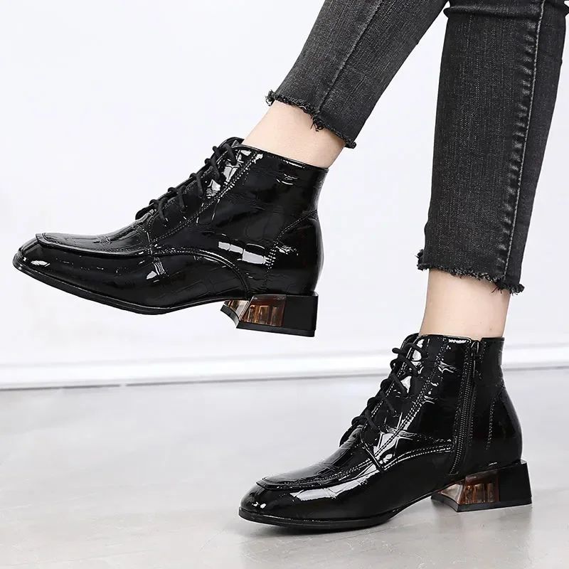 Buty Damskie Hedy Na Kwadratowym Obcasie - Zielony
