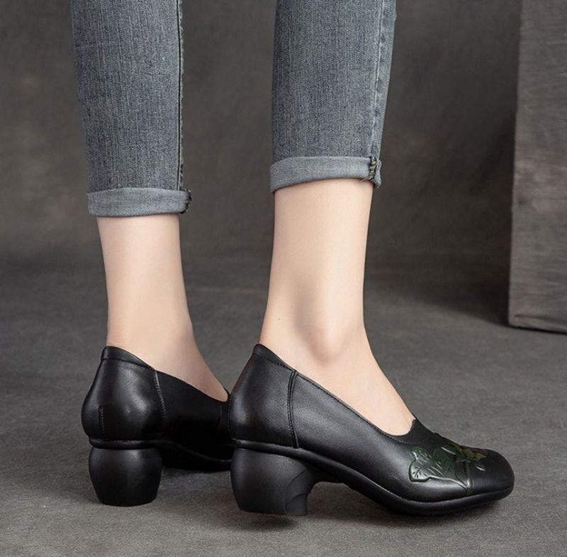 Buty Damskie Liro Na Obcasie - Brązowy