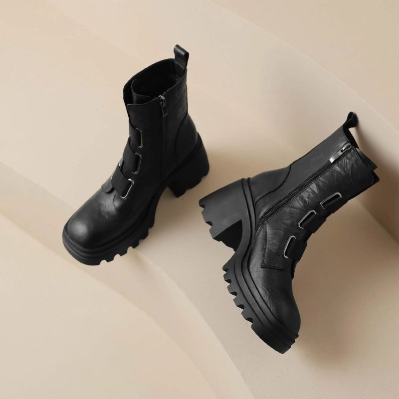 Buty Damskie Mae Square Toe - Brązowy