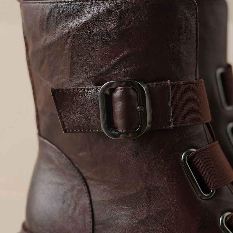 Buty Damskie Mae Square Toe - Brązowy