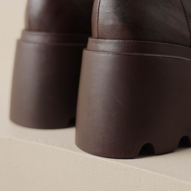 Buty Damskie Mae Square Toe - Brązowy