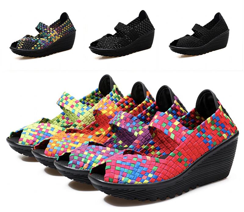 Buty Damskie Na Koturnie Yuli - Czarny srebrny