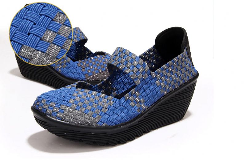 Buty Damskie Na Koturnie Yuli - Czarny srebrny