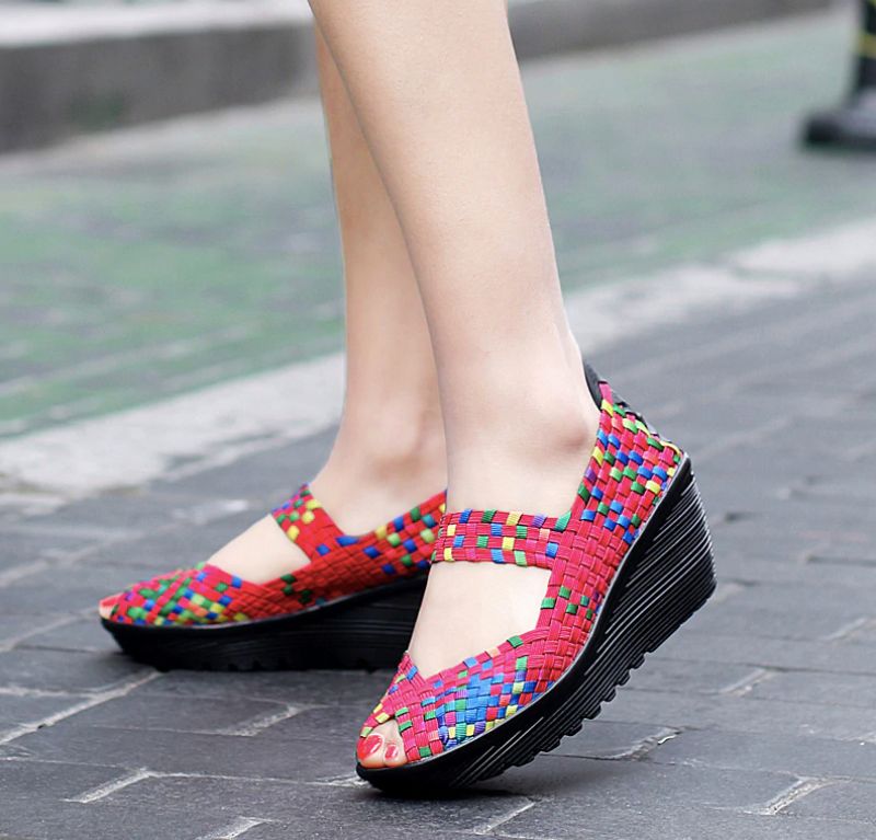 Buty Damskie Na Koturnie Yuli - Czarny srebrny