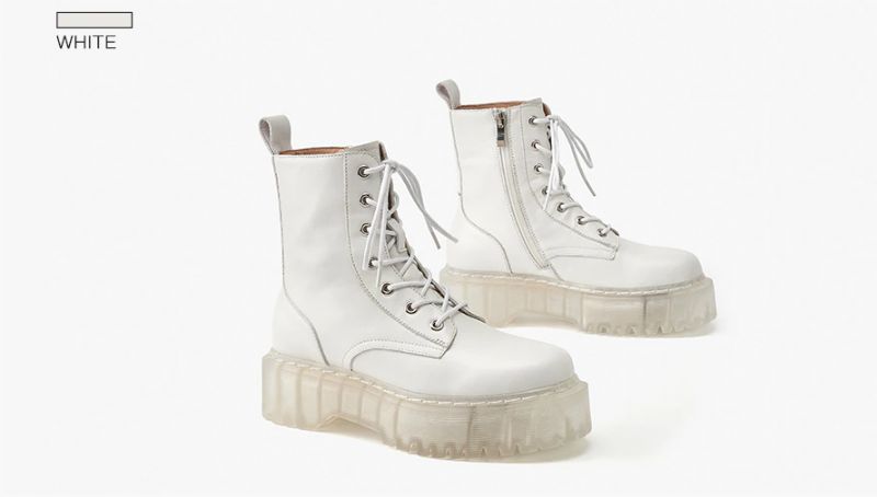 Buty Damskie Na Platformie Laguerre - Biały