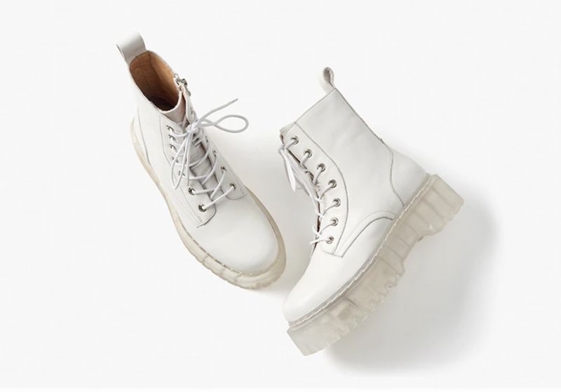 Buty Damskie Na Platformie Laguerre - Biały