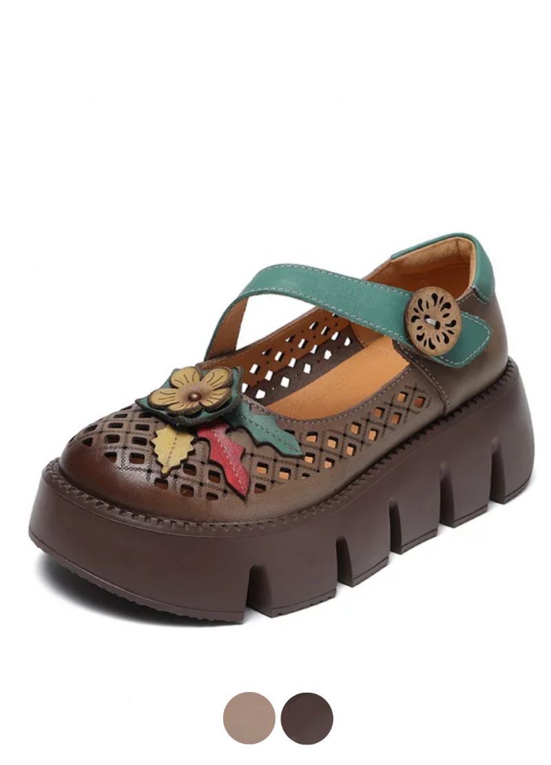 Buty Damskie Na Platformie Z Wycięciami Noris Summer Hollow Out