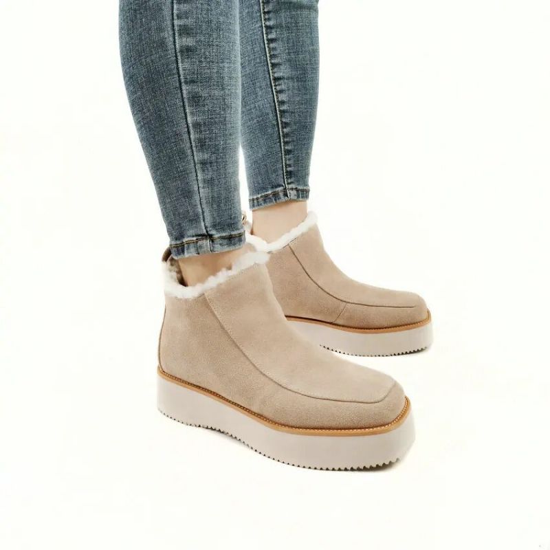 Buty Damskie Natasha Snow Ankle Boots - Morelowy