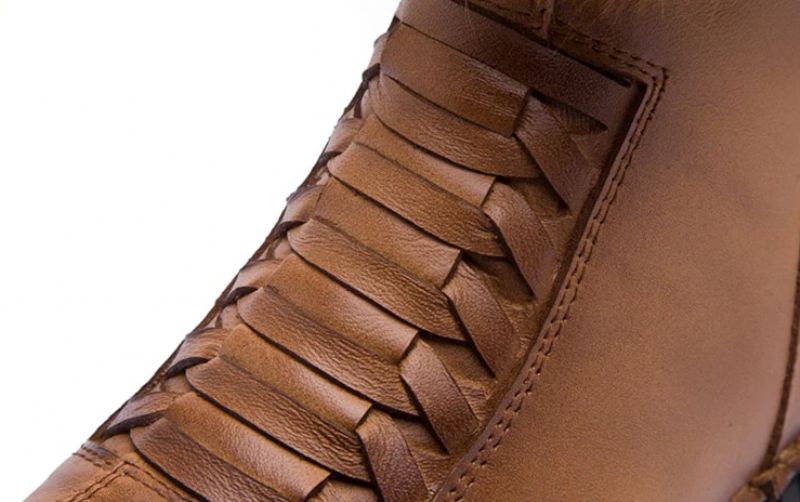 Buty Damskie Nela - Brązowy Krótki Plusz
