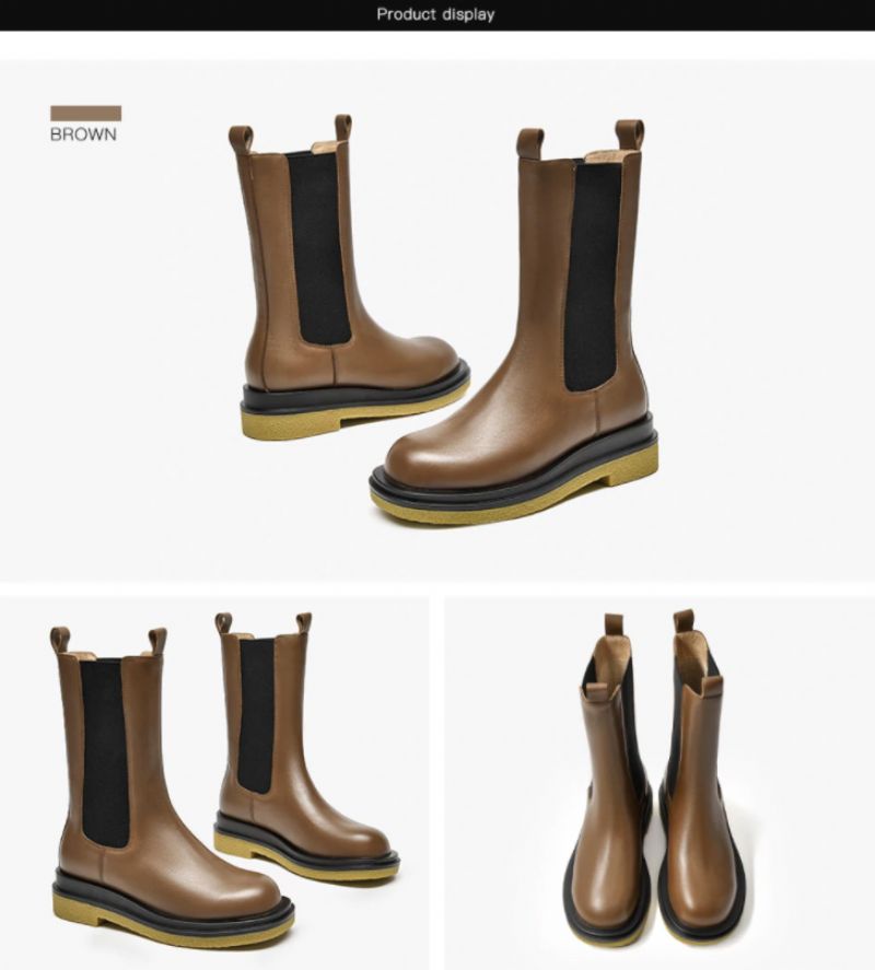 Buty Damskie Rosmery Do Połowy Łydki - Czarny