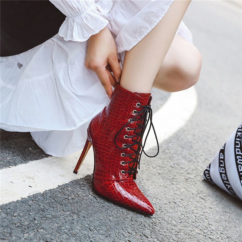 Buty Damskie Rubiela - Czerwony