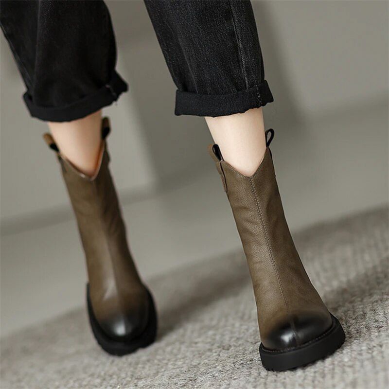 Buty Damskie Sayuri Western Short Winter - Czarny