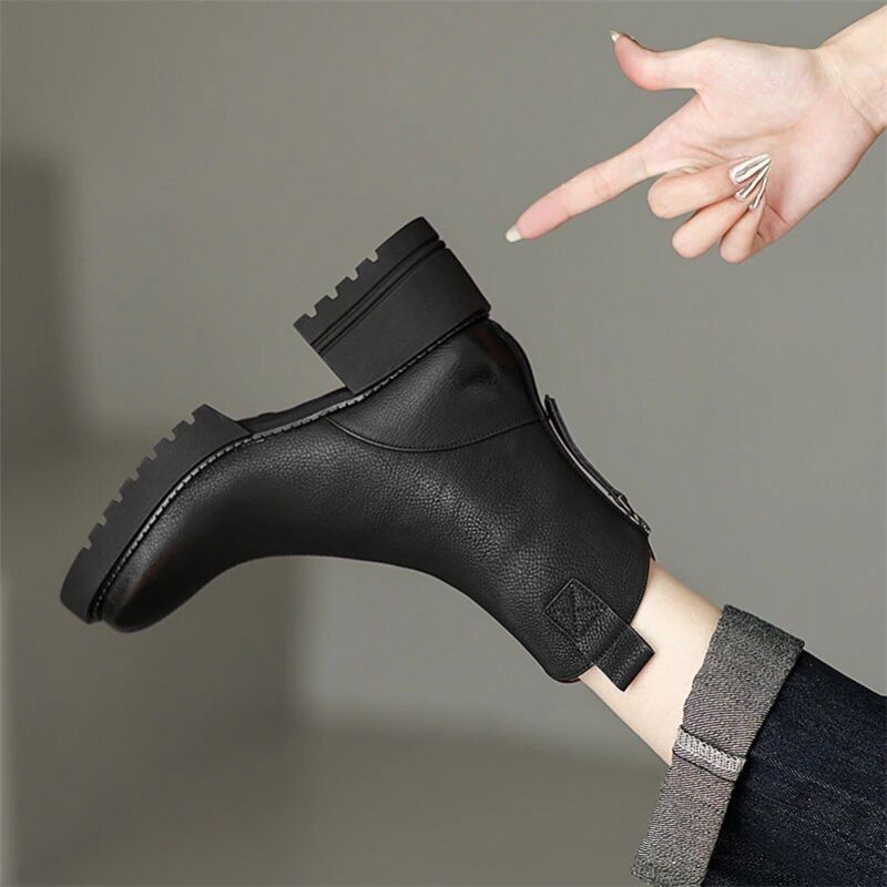 Buty Damskie Sayuri Western Short Winter - Czarny