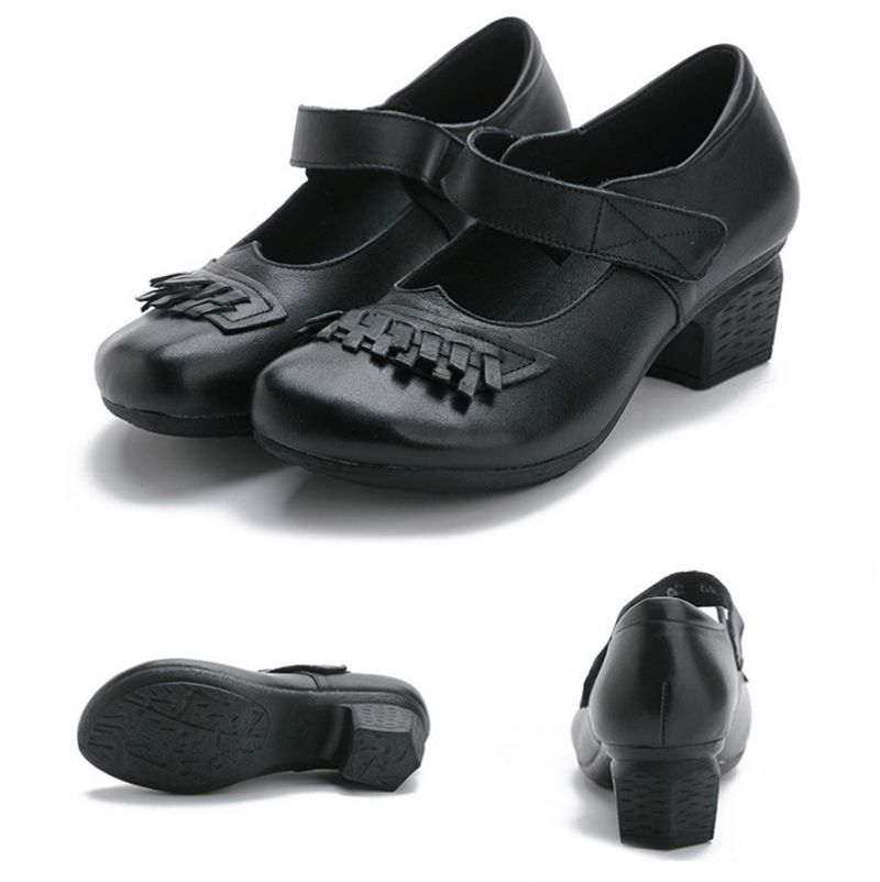 Buty Damskie Simone Na Obcasie - Czarny