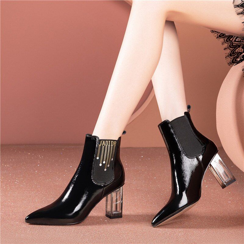Buty Damskie Skórzane Sorelia - Czerwony winny