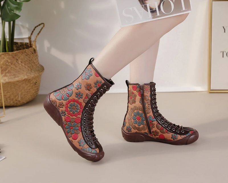 Buty Damskie Sznurowane Kany - Czarny