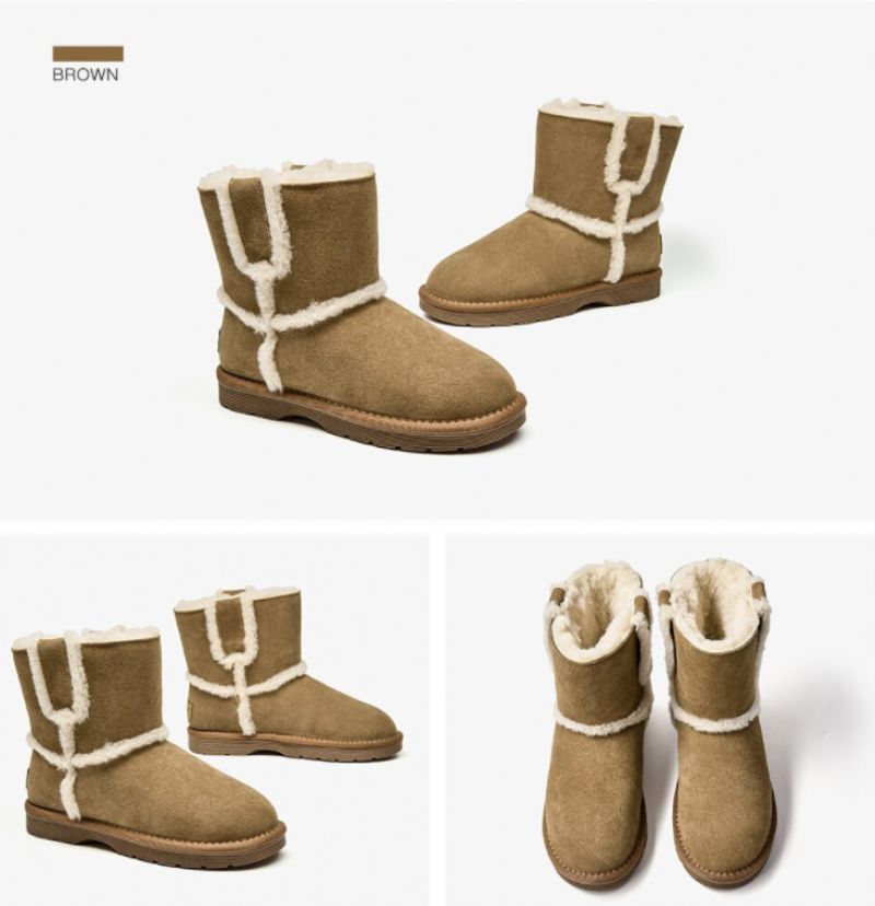 Buty Damskie Telana Do Kostek - Brązowy