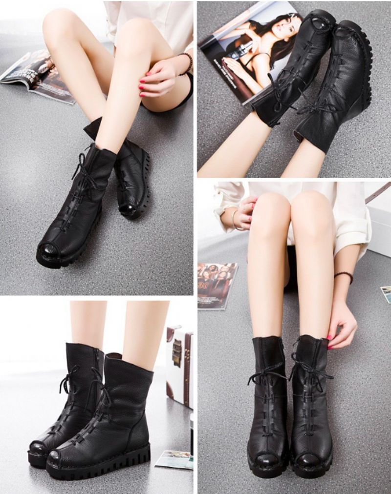 Buty Damskie Yingi - Czarny bez futra