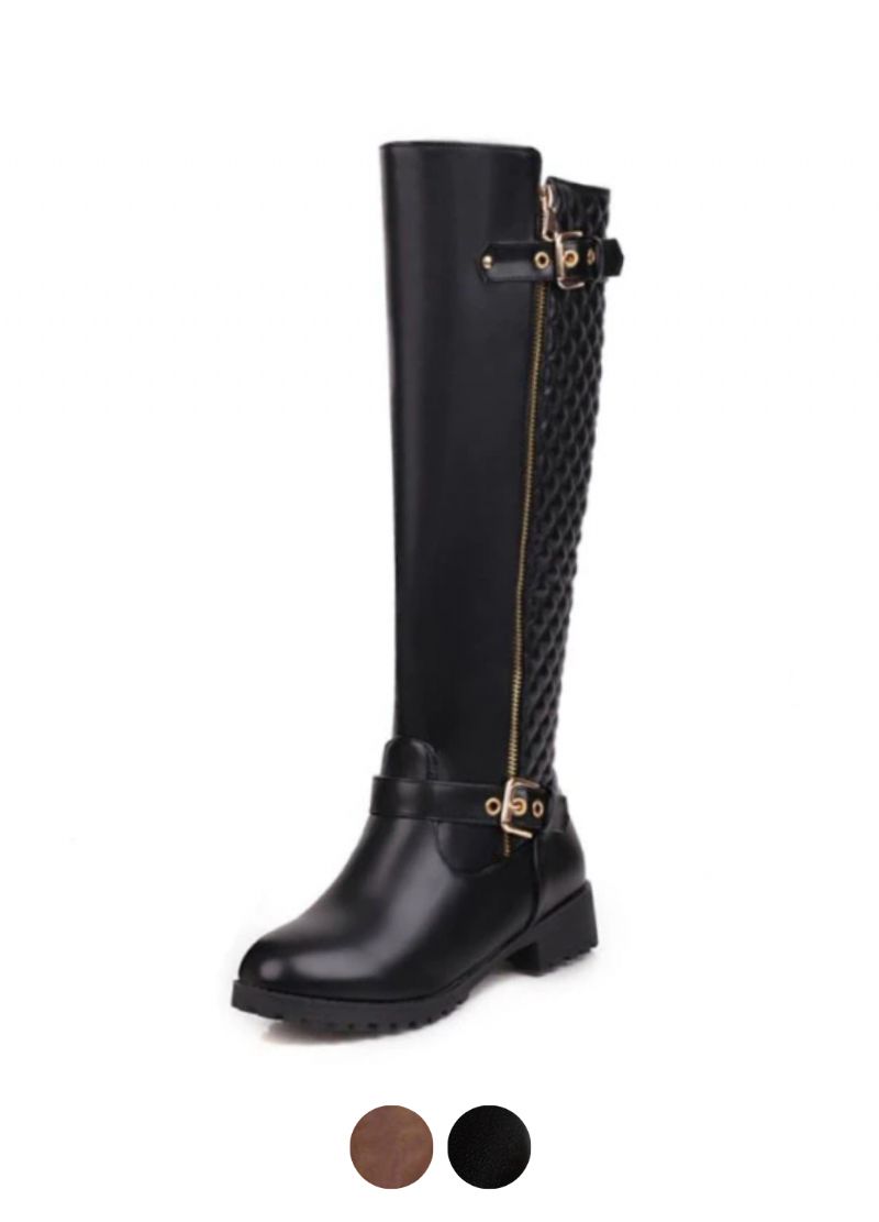Buty Damskie Zimowe Charles Do Kolan Czarne