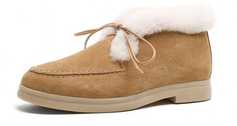 Buty Damskie Zimowe Ciepłe Do Kostki Micaela - Wielbłądzi