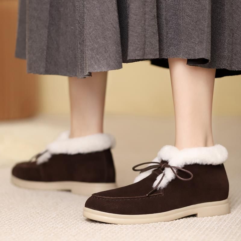 Buty Damskie Zimowe Ciepłe Do Kostki Micaela - Wielbłądzi