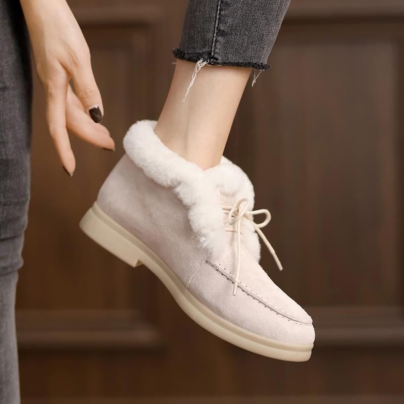 Buty Damskie Zimowe Ciepłe Do Kostki Micaela Czarne - Czarny